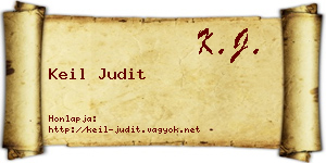 Keil Judit névjegykártya